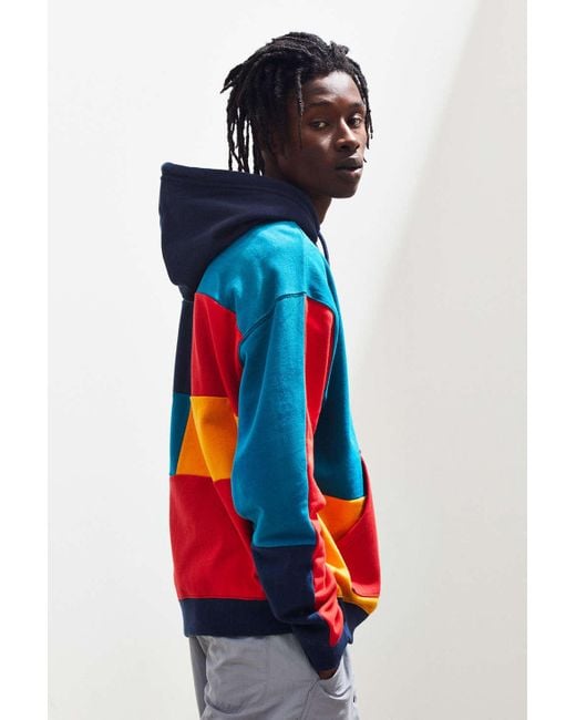 Urban Outfitters Uo Colorblocked Hoodie Sweatshirt for Men Lyst