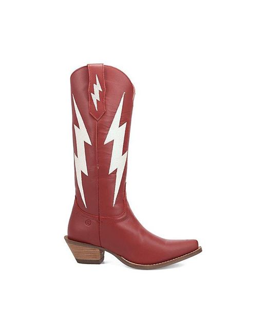 Dingo Red Thunderbolt Leather Cowboy Boot