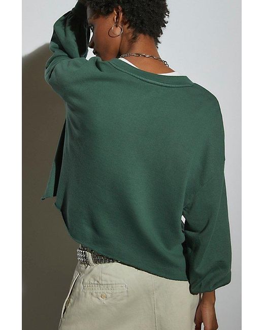 Out From Under Green Notch Neck Sweatshirt