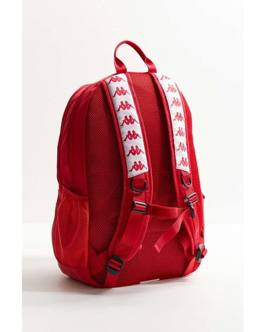 Kappa The Prmium Backpack In Dark Red And White | Lyst