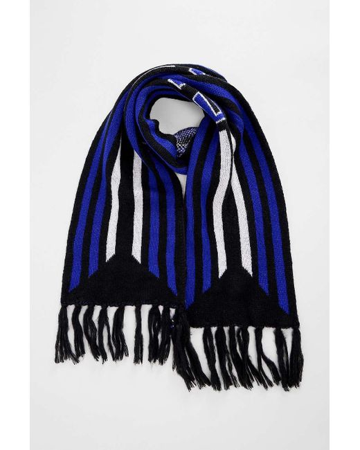 iets frans Blue & Black Thin Football Scarf for men