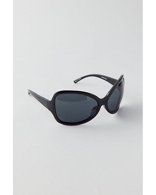 Urban Outfitters Black Astro Bug Wrap Sunglasses for men