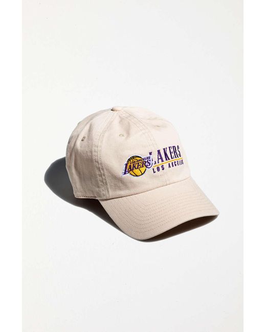 Mitchell & Ness Natural Uo Exclusive Los Angeles Lakers Washed Baseball Hat for men