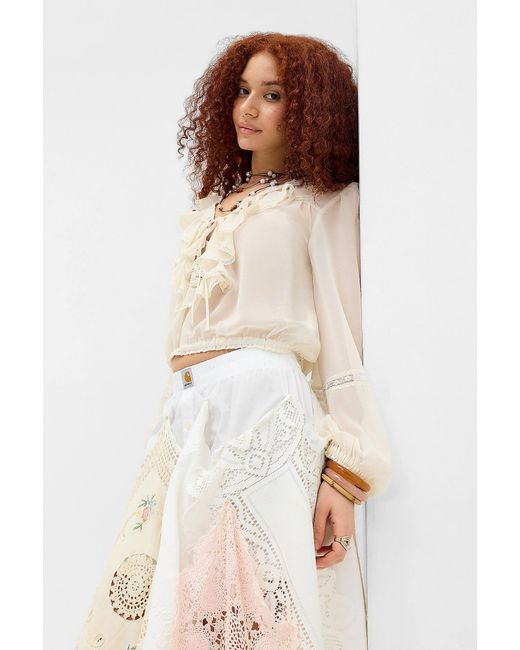 Kimchi Blue White Cecilia Blouse