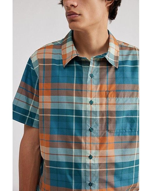 Marmot Blue Aerobora Novelty Short Sleeve Shirt Top for men