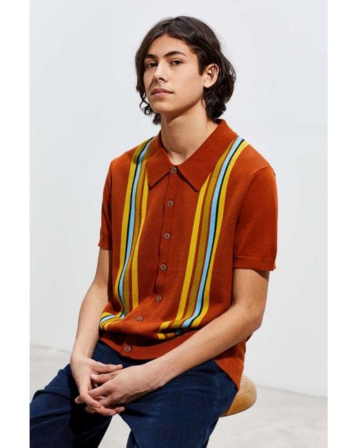 Urban Outfitters Multicolor Uo Baxter Button-down Sweater Polo Shirt for men