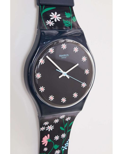 Swatch Maxi Flower Carpet Wall Clock in Blue for Men | Lyst