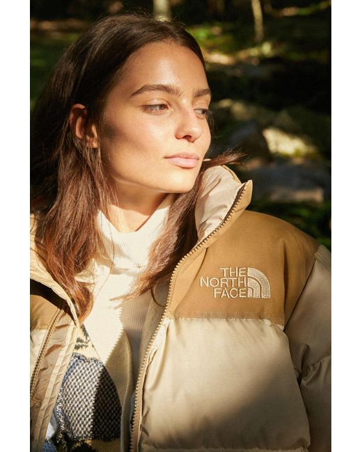 The North Face Eco Nuptse Puffer Jacket in Natural | Lyst