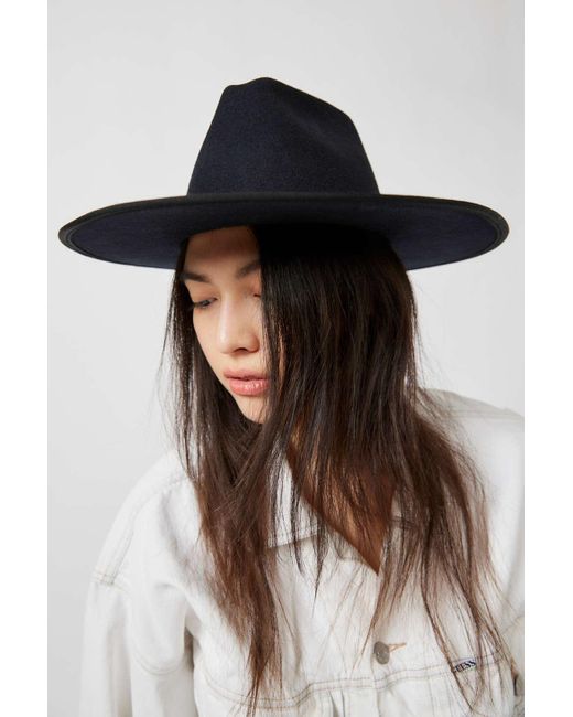 Urban Outfitters Black Bree Felt Panama Hat