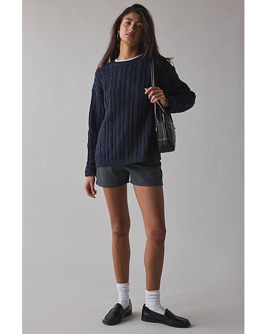 Vintage & ReMADE by UO Blue Vintage By Uo Cable Knit Sweater