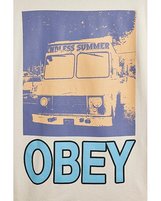 Obey Blue Endless Summer Tee for men