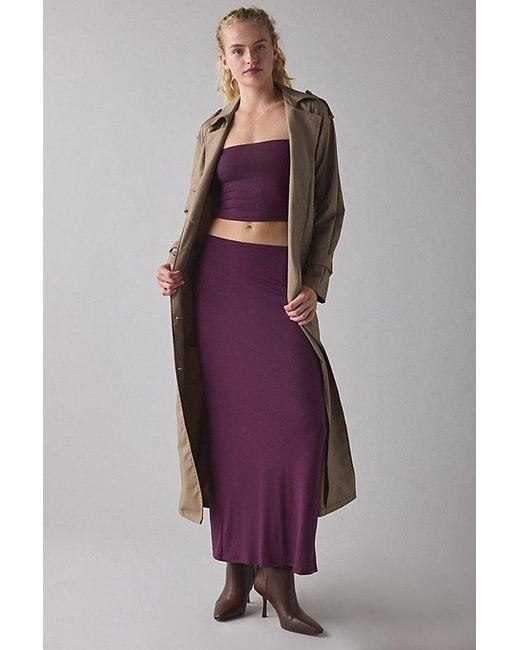 Urban Outfitters Purple Uo Kimmy Jersey Knit Tube Top + Maxi Skirt 2-Piece Set