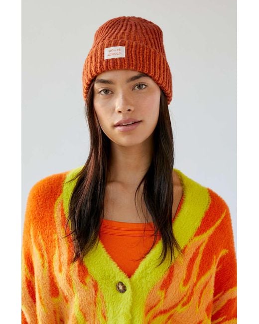 Urban Outfitters Uo-76 Plaited Knit Beanie in Orange | Lyst