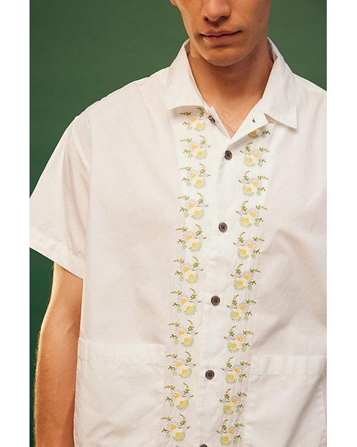 Obey Green Tres Woven Short Sleeve Shirt Top for men