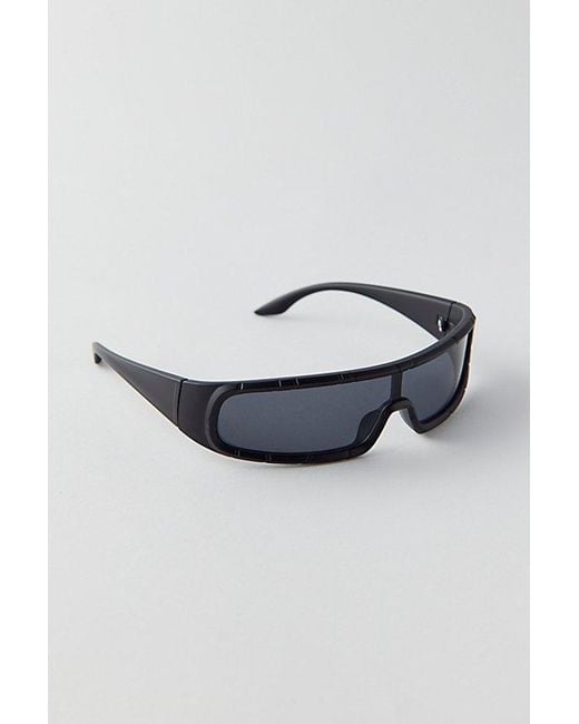 Urban Outfitters Black Orion Wrap Shield Sunglasses for men