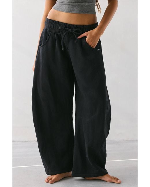 Out From Under Black Essential Barrel Leg Joggers