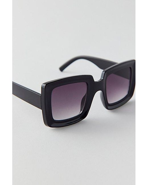 Urban Outfitters Black Riley Oversized Square Sunglasses