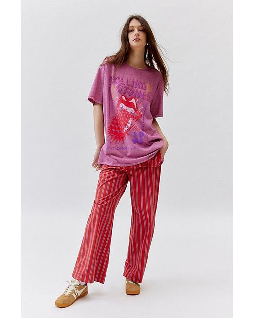 Urban Outfitters Pink Rolling Stones Voodoo Lounge Oversized Tee