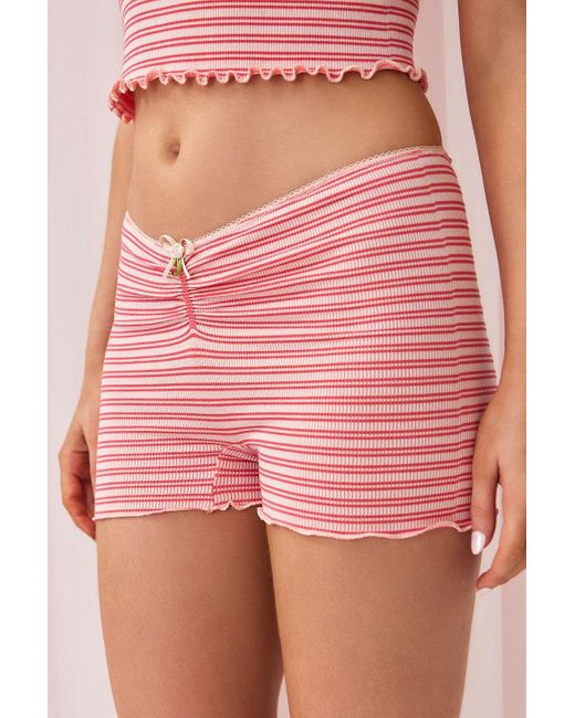 Out From Under Pink Dream Stripe Cami & Shorts Pyjama Set