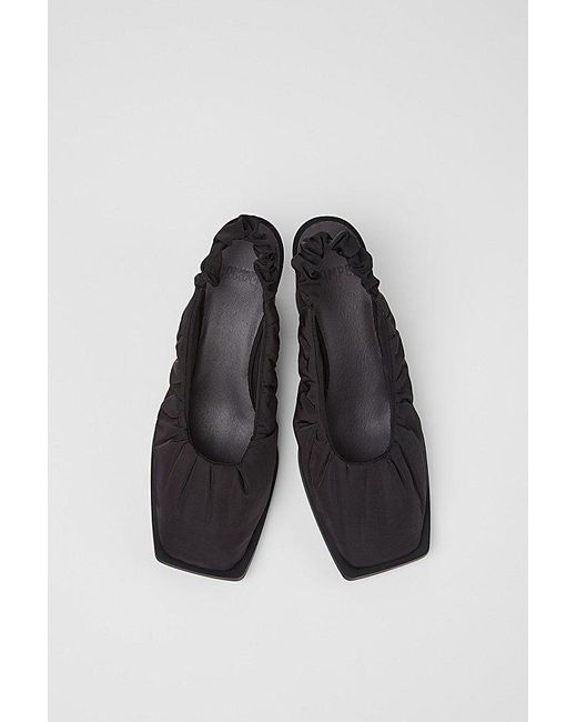 Camper Black Karole Ruched Ballet Heel