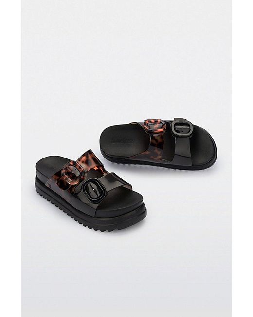 Melissa Black Cozy Jelly Platform Slides