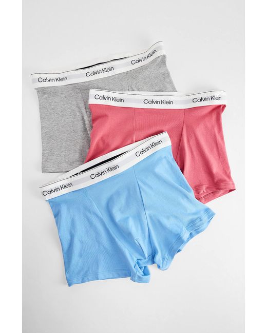 Calvin Klein Multicolor Trunks 3-pack S At Urban Outfitters for men