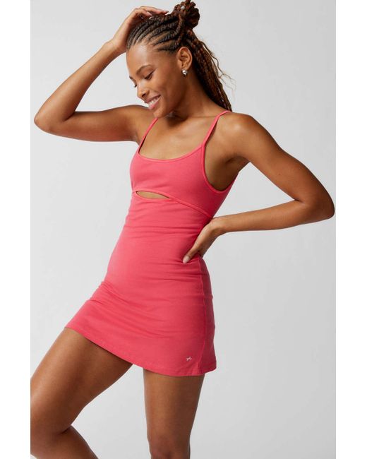 Out From Under Red Harri Cutout Mini Dress In Pink,at Urban Outfitters