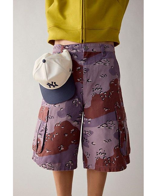 BDG Multicolor Camo Canvas Cargo Short for men