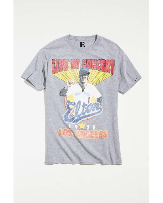 Urban Outfitters Gray Elton John Uo Exclusive Live In Concert Tee for men