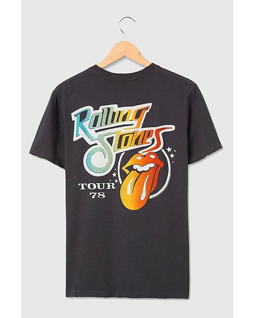 Junk Food Black The Rolling Stones Tour '78 Tee for men