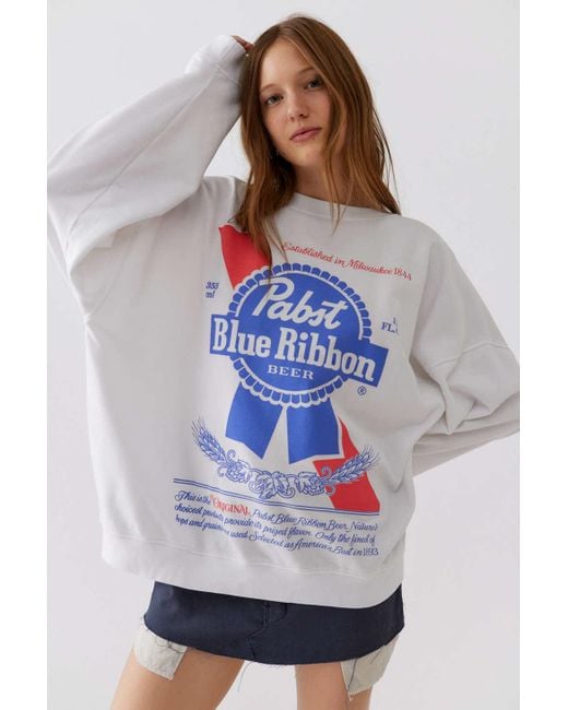 Urban Outfitters Pabst Blue Ribbon Beer Logo Pullover Sweatshirt in