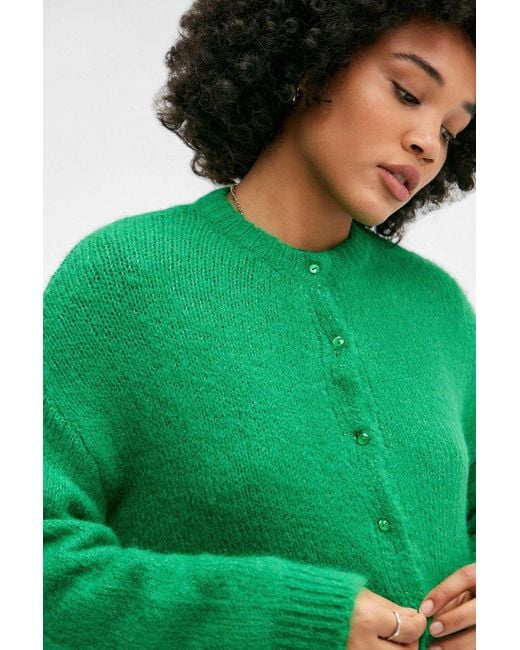 Urban Outfitters Green Uo Dakota Knit Cardigan