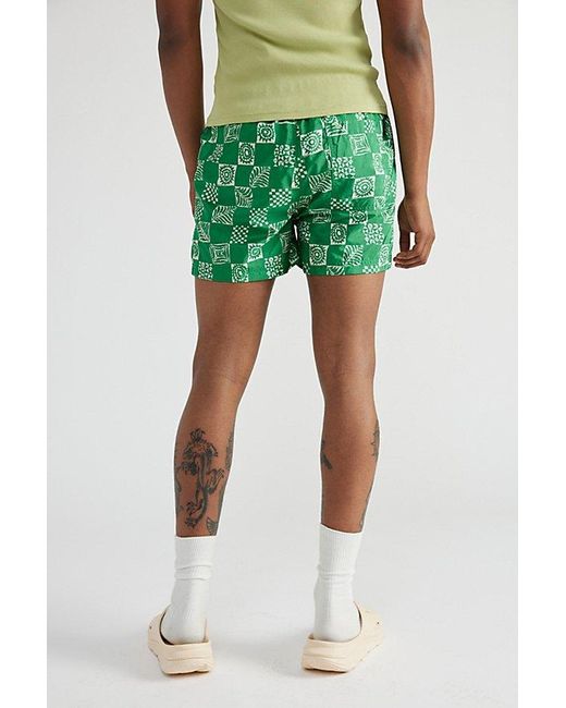 Urban Outfitters Green Uo Geo Sun Volley Swim Short for men