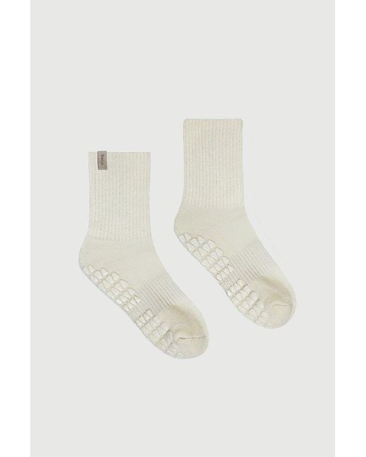 Fraise White Classic Crew Grip Sock for men
