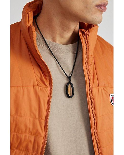 Urban Outfitters Brown Tiger'S Eye Corded Necklace for men
