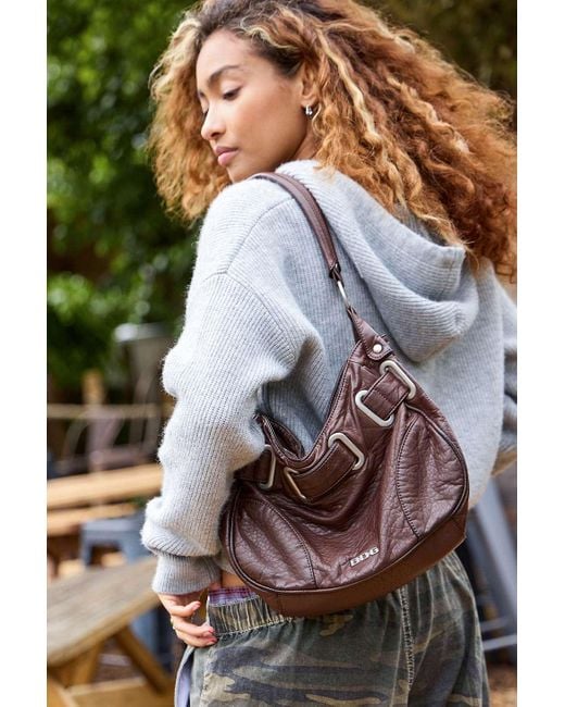 BDG Gray Sonny Loop Through Faux Leather Bag