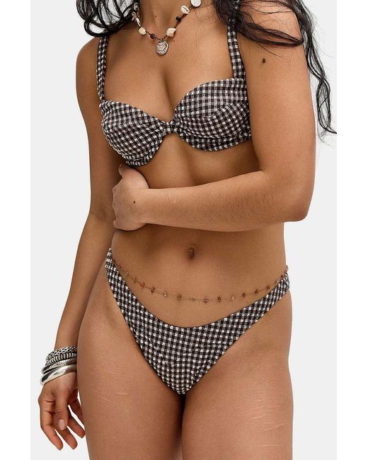 Out From Under Brown Gingham Bikini Bottoms