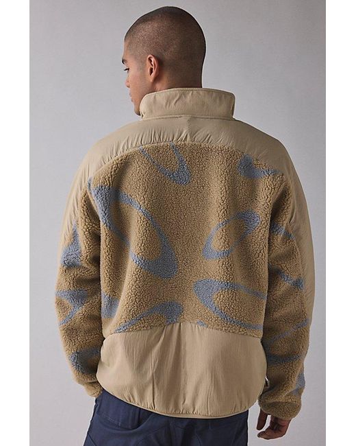 Oakley Blue Patterned Fleece Jacket for men