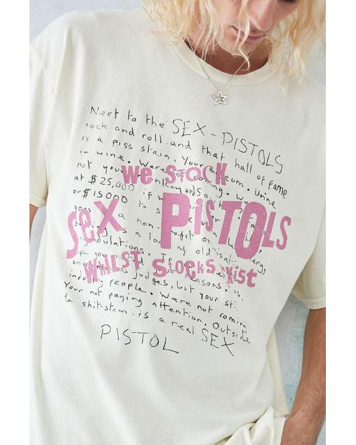 Urban Outfitters Gray Uo Ecru Sex Pistols T-shirt for men
