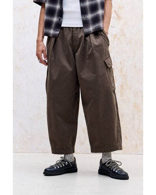 BDG Black Bobbi Cropped Cargo Trousers for men
