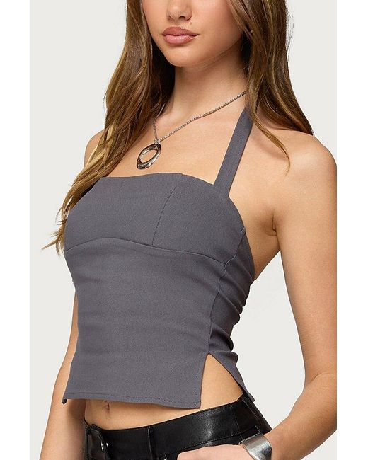 Edikted Gray Dara Halter Top
