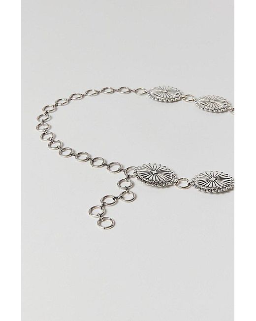 Urban Outfitters Blue Embossed Chain Belt