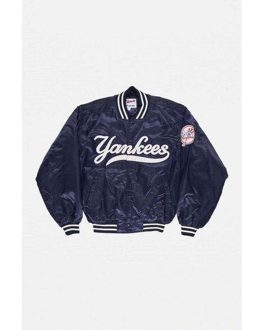 Urban Renewal Blue One-of-a-kind Navy Ny Yankees Bomber Jacket for men