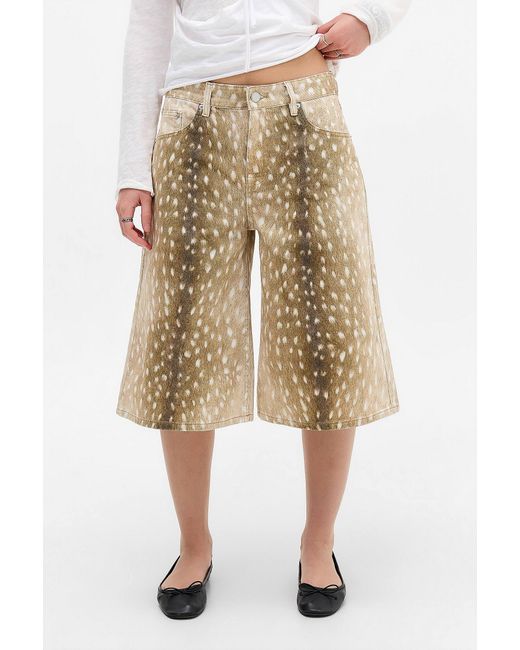 The Ragged Priest Natural Brown Fawn Print Jorts