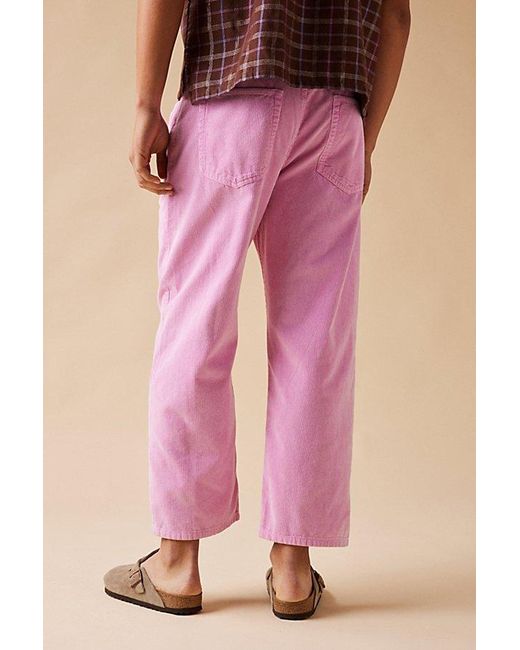 Urban Outfitters Pink Uo Corduroy Cropped Skate Fit Pant for men