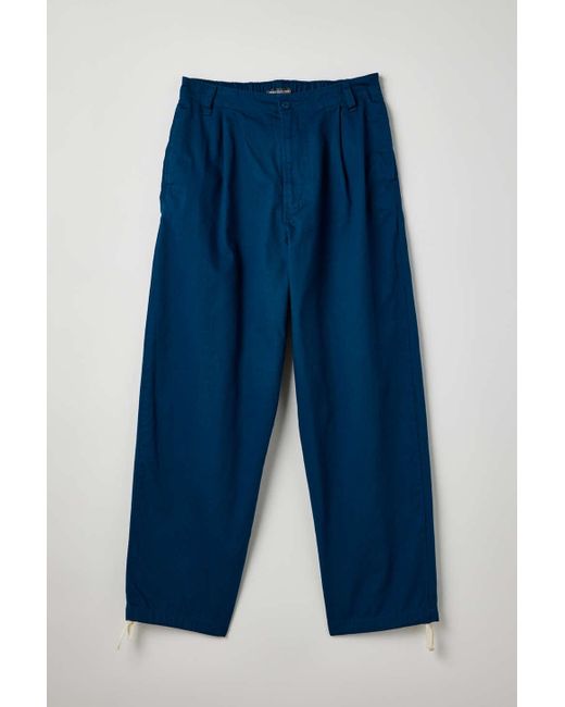 Urban Outfitters Uo Twill Pleated Baggy Beach Pant In Blue,at for men