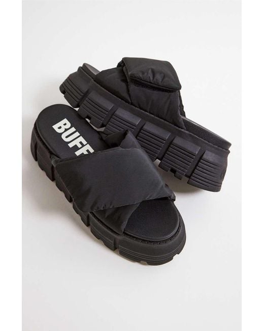 Buffalo Blue Ava Black Velcross Sandals