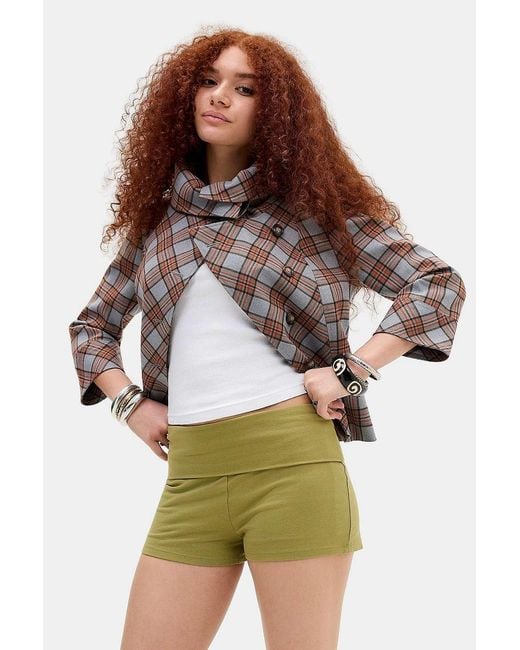 Out From Under Green Bec Foldover Shorts