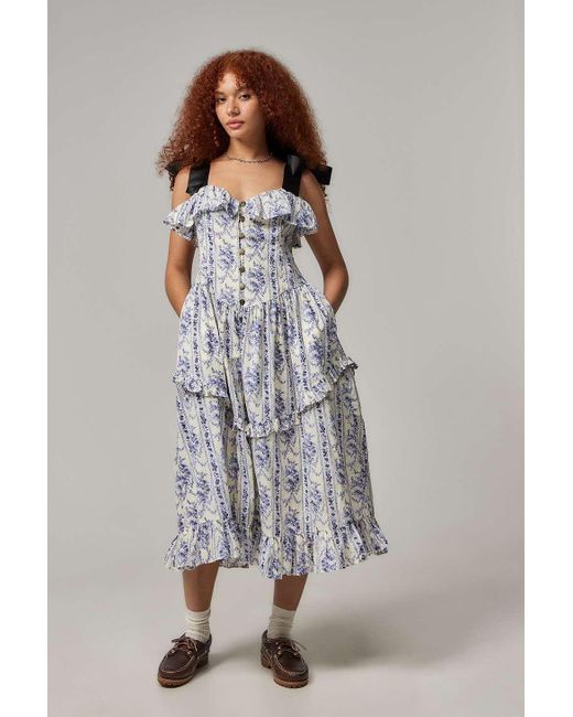 Kimchi Blue Gray Kirsten Midi Dress