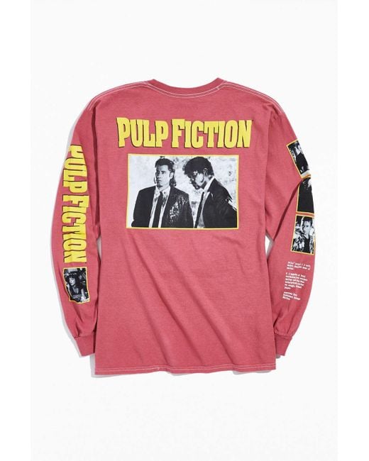 Urban Outfitters Pink Pulp Fiction Storyline Long Sleeve Tee for men